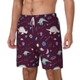 thumbnail image 1 of Goofa Space Dinosaur Printed Men's Swim Trunks Board Shorts Quick Dry Mens Swimming Trunks with Compression Liner,Breathable Fit Hawaii Beach Shorts-XX-Large, 1 of 9