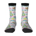 thumbnail image 1 of Goofa Space Doodle Printed Men's Crew Socks, Soft Durable Breathable Moisture-Wicking with Odor Control Cotton socks, 1 of 9