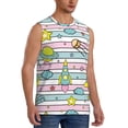 thumbnail image 1 of Goofa Space Doodle Printed Men's Sleeveless T-Shirt - Athletic Gym Workout Tank Top for Men - Moisture-Wicking, UPF 30+ Quick-Dry Muscle Tee-XX-Large, 1 of 8