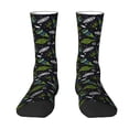 thumbnail image 1 of Goofa Space Rockets Printed Men's Crew Socks, Soft Durable Breathable Moisture-Wicking with Odor Control Cotton socks, 1 of 9