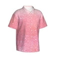 thumbnail image 1 of Goofa Sparkly Pink Glitter Hawaiian Shirt for Men, Unisex Summer Beach Casual Short Sleeve Button Down Shirts,Aloha Tropical Floral print shirt-Medium, 1 of 9