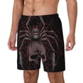 thumbnail image 1 of Goofa Spider with Skull Printed Men's Swim Trunks Board Shorts Quick Dry Mens Swimming Trunks with Compression Liner,Breathable Fit Hawaii Beach Shorts-X-Large, 1 of 9