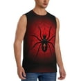 thumbnail image 1 of Goofa Spider on the Web Printed Men's Sleeveless T-Shirt - Athletic Gym Workout Tank Top for Men - Moisture-Wicking, UPF 30+ Quick-Dry Muscle Tee-Medium, 1 of 8