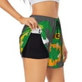 thumbnail image 1 of Goofa Spring St Patrick’S Day Irish Gnomes Printed Women 2 in 1 Running Shorts,Quick Dry Athletic Workout Shorts,High Waisted Athletic Shorts with Liner Pockets-Medium, 1 of 9