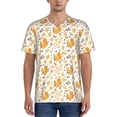 thumbnail image 1 of Goofa Squirrel And Leaves Pattern Mens Golf Shirt Baseball T-shirt Moisture Wicking Dry Fit Performance Sport Short Sleeve Striped Golf Polo Shirts-X-Large, 1 of 7