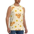 thumbnail image 1 of Goofa Squirrel And Leaves Printed Men's Sleeveless T-Shirt - Athletic Gym Workout Tank Top for Men - Moisture-Wicking, UPF 30+ Quick-Dry Muscle Tee-3X-Large, 1 of 8