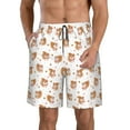thumbnail image 1 of Goofa Squirrel And Rose Printed Mens Swim Trunks Summer Quick Dry Short Beach Swimwear Bathing Suits-Small, 1 of 9