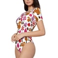 thumbnail image 1 of Goofa Squirrel In The Forest Printed Women Rash Guard Short Sleeve,Tummy control Swimsuit Surfing Swimsuit Bathing Suit One Piece Swimsuit UPF 50-XX-Large, 1 of 9
