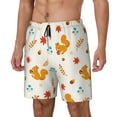 thumbnail image 1 of Goofa Squirrel Maple Leaves And Nuts Printed Men's Swim Trunks Board Shorts Quick Dry Mens Swimming Trunks with Compression Liner,Breathable Fit Hawaii Beach Shorts-, 1 of 9