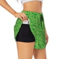 thumbnail image 1 of Goofa St Patrick's Day Printed Women 2 in 1 Running Shorts,Quick Dry Athletic Workout Shorts,High Waisted Athletic Shorts with Liner Pockets-Medium, 1 of 9