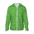 thumbnail image 1 of Goofa St Patrick's Day Printed Women's UPF 50+ Sun Protection Hoodie Jacket Lightweight Long Sleeve Sun Shirt for Women with Pocket Hiking Outdoor-X-Large, 1 of 9