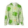 thumbnail image 1 of Goofa St Patrick's Day11 Printed Women's UPF 50+ Sun Protection Hoodie Jacket Lightweight Long Sleeve Sun Shirt for Women with Pocket Hiking Outdoor-3X-Large, 1 of 9