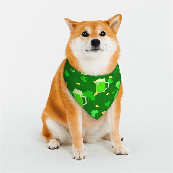 Goofa St Patrick's Day2 Pattern Pet Scarf Bandana - Adjustable and Comfortable,Dog Scarf Bib Kerchief Breedfor Dogs and Cats-Medium