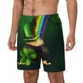 thumbnail image 1 of Goofa St. Patrick's Day4 Printed Men's Swim Trunks Board Shorts Quick Dry Mens Swimming Trunks with Compression Liner,Breathable Fit Hawaii Beach Shorts-Small, 1 of 9