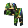thumbnail image 1 of Goofa St. Patrick's Day4 Printed Women’s 2 Piece Pajama Set Super,Pajamas Women's Long Sleeve Sleepwear Soft Button Down Loungewear Pjs Lounge Set Nightwear-XX-Large, 1 of 9