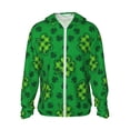 thumbnail image 1 of Goofa St Patrick's Day5 Printed Women's UPF 50+ Sun Protection Hoodie Jacket Lightweight Long Sleeve Sun Shirt for Women with Pocket Hiking Outdoor-, 1 of 9