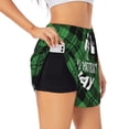 thumbnail image 1 of Goofa St Patrick's day Printed Women 2 in 1 Running Shorts,Quick Dry Athletic Workout Shorts,High Waisted Athletic Shorts with Liner Pockets-Small, 1 of 7