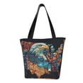 thumbnail image 1 of Goofa Stained Glass Eagle USA Pattern Tote Bags,Large Capacity Bag,Beach Tote with Zipper Closure, Large Capacity and Foam Padding, 1 of 6