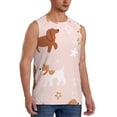 thumbnail image 1 of Goofa Star Cute Dog Printed Men's Sleeveless T-Shirt - Athletic Gym Workout Tank Top for Men - Moisture-Wicking, UPF 30+ Quick-Dry Muscle Tee-, 1 of 8