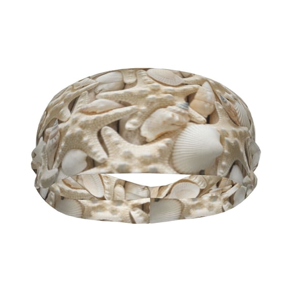 Goofa Starfish and Sea Shells Pattern Sweatbands Sports Headband for Men & Women,Moisture Wicking Athletic headband,Breathable Sweatband,Sports accessories,Workout gear