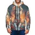 thumbnail image 1 of Goofa Starry Sky Cute Horse Pattern Mens Full-zip Hoodie, Zip-up Pullover Hooded Sweatshirt, Kangaroo Pocket Hoodie Ideal for Daily Wear, Travel, and Home-3X-Large, 1 of 5