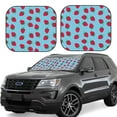 thumbnail image 1 of Goofa Strawberries Pattern 2 Piece Car Windshield Sun Shade Foldable | Front Windshield Shade for Sun, Heat and UV Rays | Sunshade for Car Front Window-Medium, 1 of 7