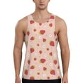 thumbnail image 1 of Goofa Strawberries Pattern Men's Workout Tank Top Slim-Fit Tank Quick Dry Fit Muscle Tank Top Beach Tank Top Bodybuilding Sleeveless T Shirt-3X-Large, 1 of 7