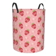 thumbnail image 1 of Goofa Strawberries Printed Circular Hamper,Laundry Basket with Handles,Storage Baskets Foldable,Large Capacity Laundry Hamper-, 1 of 8