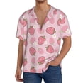 thumbnail image 1 of Goofa Strawberries Printed Men's Casual Short-sleeved Shirt,Lightweight Breathable Button-down,Summer Casual men's top,Versatile Fashion shirt-XX-Large, 1 of 7