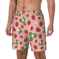 thumbnail image 1 of Goofa Strawberries Printed Men's Swim Trunks Board Shorts Quick Dry Mens Swimming Trunks with Compression Liner,Breathable Fit Hawaii Beach Shorts-Large, 1 of 9