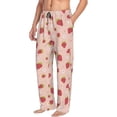 thumbnail image 1 of Goofa Strawberries Printed Soft Pajama Pants for Men, Wide Leg Comfy Casual Lounge Yoga Pants-, 1 of 9