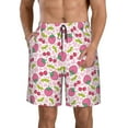 thumbnail image 1 of Goofa Strawberry And Cheery Printed Mens Swim Trunks Summer Quick Dry Short Beach Swimwear Bathing Suits-XX-Large, 1 of 9