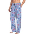 thumbnail image 1 of Goofa Strawberry And Flowers Printed Soft Pajama Pants for Men, Wide Leg Comfy Casual Lounge Yoga Pants-Small, 1 of 9