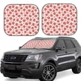 thumbnail image 1 of Goofa Strawberry Flower Pattern 2 Piece Car Windshield Sun Shade Foldable | Front Windshield Shade for Sun, Heat and UV Rays | Sunshade for Car Front Window-Medium, 1 of 7