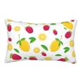 thumbnail image 1 of Goofa Strawberry and Lemon Pattern Pillow Case – Plush & Soft Cushion Cover, Hypoallergenic Throw Pillow Case for Comfortable Sleep with Envelope Closure-20"x30", 1 of 6
