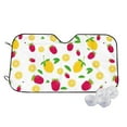thumbnail image 1 of Goofa Strawberry and Lemon Printed Car Windshield Sunshade,Foldable Reflective Sun Visor,UV Protection Heat Blocker Sunshade,Car Cooling Accessory-Small, 1 of 7