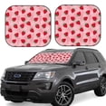 thumbnail image 1 of Goofa Strawberry Pattern 2 Piece Car Windshield Sun Shade Foldable | Front Windshield Shade for Sun, Heat and UV Rays | Sunshade for Car Front Window-, 1 of 7
