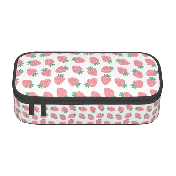 Goofa Strawberry Pattern Pencil Case, Multi- Slot Pencil Pouch, Portable Pencil Bag, Pen Case for& Office