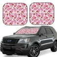 thumbnail image 1 of Goofa Strawberry Popsicle Pattern 2 Piece Car Windshield Sun Shade Foldable | Front Windshield Shade for Sun, Heat and UV Rays | Sunshade for Car Front Window-Medium, 1 of 7
