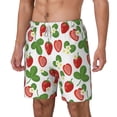 thumbnail image 1 of Goofa Strawberry Printed Men's Swim Trunks Board Shorts Quick Dry Mens Swimming Trunks with Compression Liner,Breathable Fit Hawaii Beach Shorts-Small, 1 of 9