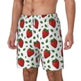 thumbnail image 1 of Goofa Strawberry Printed Men's Swim Trunks Board Shorts Quick Dry Mens Swimming Trunks with Compression Liner,Breathable Fit Hawaii Beach Shorts-Small, 1 of 9