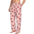 thumbnail image 1 of Goofa Strawberry Printed Soft Pajama Pants for Men, Wide Leg Comfy Casual Lounge Yoga Pants-Small, 1 of 9