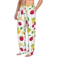 thumbnail image 1 of Goofa Strawberry and Lemon Printed Soft Pajama Pants for Men, Wide Leg Comfy Casual Lounge Yoga Pants-Medium, 1 of 9