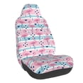 thumbnail image 1 of Goofa Striped Flamingo Pattern Elastic Car Seat Cover - Stretchable Auto Seat Protector, Easy to Install and Clean for Cars, SUVs, Trucks, and Vans, 1 of 5