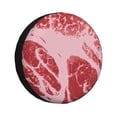 thumbnail image 1 of Goofa Striped Meat Pattern Universal Tire Cover for Jeep, SUV, Truck, and Trailer – Waterproof, UV-Resistant,Easy to Install, Fits 14"-17" Tires-15 inch, 1 of 6