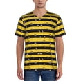 thumbnail image 1 of Goofa Striped With Bees Pattern Mens Golf Shirt Baseball T-shirt Moisture Wicking Dry Fit Performance Sport Short Sleeve Striped Golf Polo Shirts-4X-Large, 1 of 7