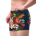 thumbnail image 1 of Goofa Summer Birds and Flowers Printed Men's Boxer Briefs Underwear, Moisture-Wicking Underwear, Trunk,Soft and Breathable Cotton Underwear-Small, 1 of 9