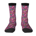 thumbnail image 1 of Goofa Summer Flamingo Printed Men's Crew Socks, Soft Durable Breathable Moisture-Wicking with Odor Control Cotton socks, 1 of 9