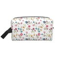 thumbnail image 1 of Goofa Summer Floral Printed Toiletry Bag with Handle,Large Capacity Travel Makeup Cosmetic Bag for Women, Carry on Airport Airline Compliant Bag, 1 of 9