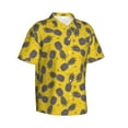 thumbnail image 1 of Goofa Summer Pineapple Hawaiian Shirt for Men, Unisex Summer Beach Casual Short Sleeve Button Down Shirts,Aloha Tropical Floral print shirt-Small, 1 of 9